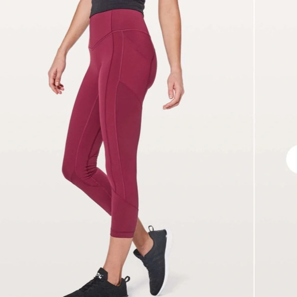 Lululemon All The Right Places Crop II *23" ruby wine 27241 - Picture 2 of 12